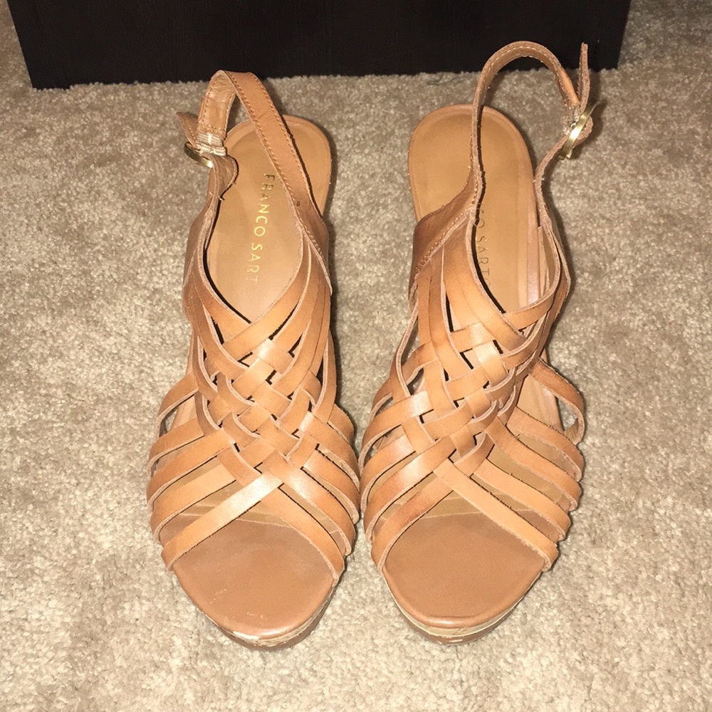 Franco Sarto Light Brown Wedges